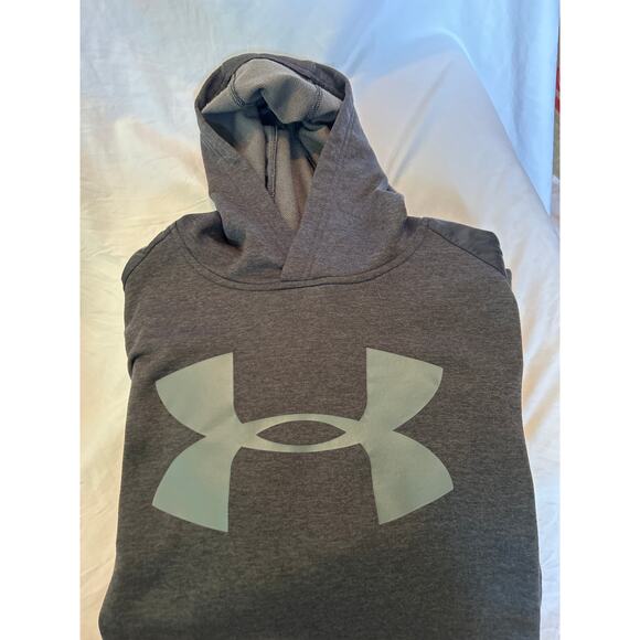 EUC Under Armour Mens Size XL Cold Gear Dark Gray Black Hoodie Warm Unisex Adult - Picture 1 of 7